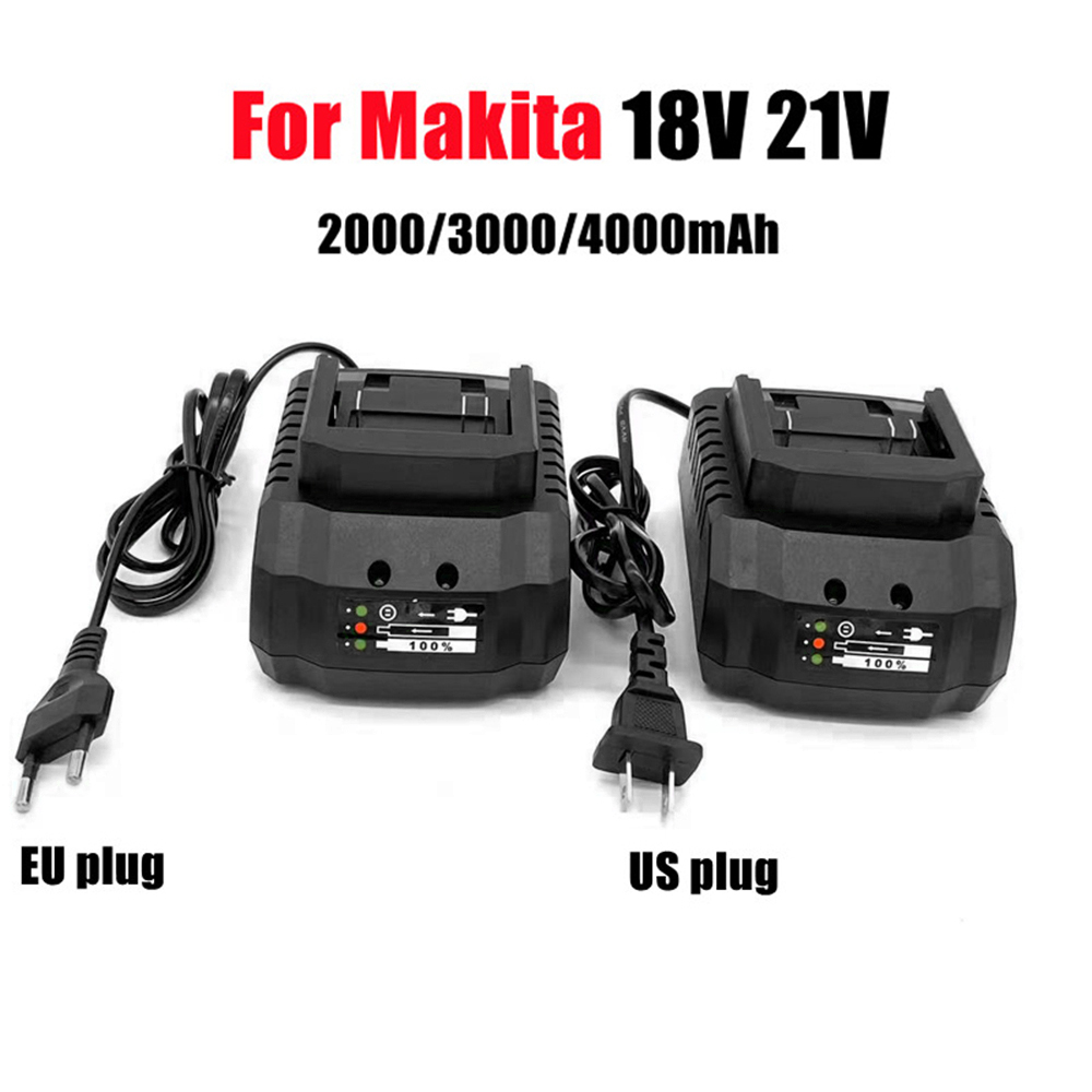 18V 21V Li-ionバッテリー充電器マキタBL1415 BL1815 BL18181818BL1850パワーツールポータブル充電器米国/英国/EUプラグ