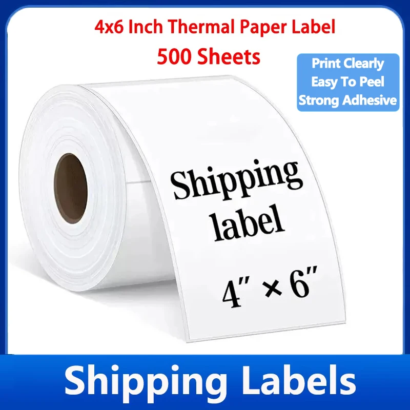 4x6 Inch Thermal Shipping Labels Roll Labels Compatible with Thermal Printer Self-Adhesive Waterproof Oil-Proof Labels Paper New