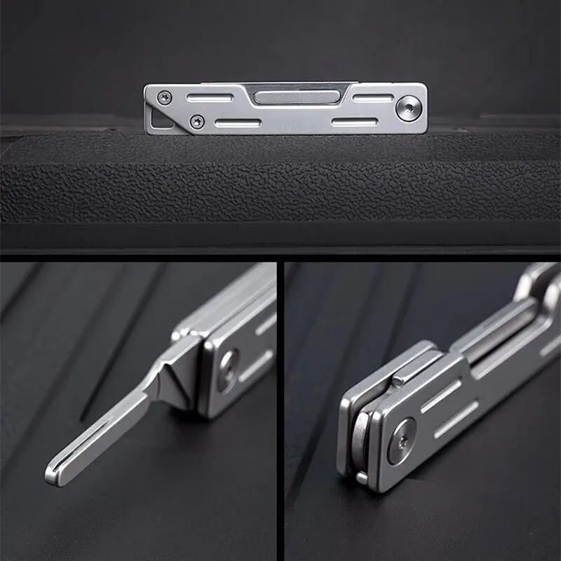 Cuchillo plegable de acero inoxidable con 9 cuchillas desechables, Kit afilado para manualidades, gran oferta