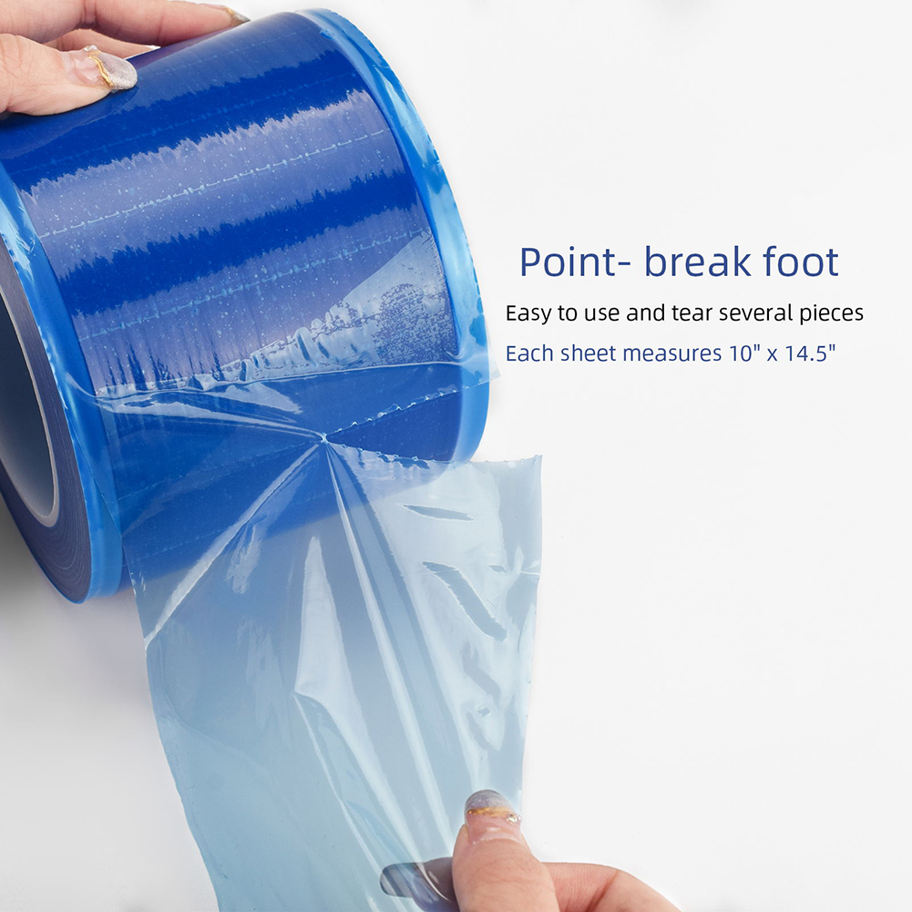 1200 PCS/ม้วน Disposable Tattoo Barrier ฟิล์มทันตกรรมป้องกันเทป Tattoo Clear Wrap ครอบคลุมพลาสติก Anti-fouling ฟิล์มกาวแถบ