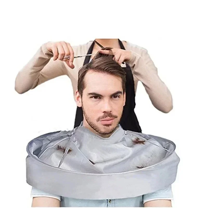 Capes de paraguas para corte de pelo, capa de corte de pelo, tinte para el cabello de tela, capa de corte de pelo tridimensional transpirable para el hogar, herramienta de corte de pelo plegable