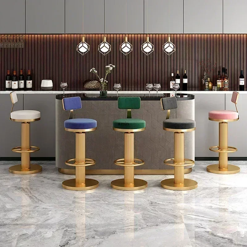 Make Up Office Bar Stools Luxury Accent Reception Accessories Bar Garden Furniture Sets Chairs Vanity Tall Gold Banqueta