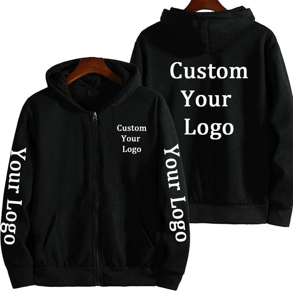 Nuevas sudaderas con capucha personalizadas con cremallera, su propio logotipo, sudadera de manga larga a la moda para hombres y mujeres, gran oferta, ropa deportiva informal para Otoño e Invierno