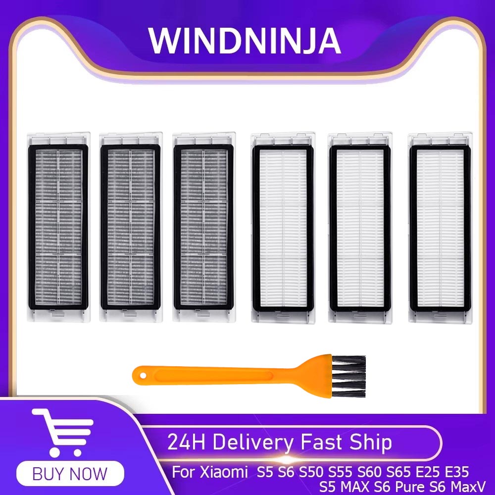 Filtro HEPA de 10 piezas con cepillo para Xiaomi Roborock S5 S6 S5 MAX S50 S55 S60 S65 E25 E35 piezas de aspiradora para limpieza del hogar