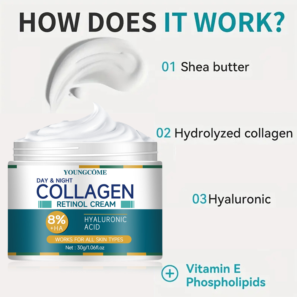 Clearance_Collagen Cream spendet tiefen Feuchtigkeit, nährt die Haut, um Elastizität zu wiederherzustellen, strahlend, feuchtigkeitsspendend, Anti-Falten-Aging-Schrumpf