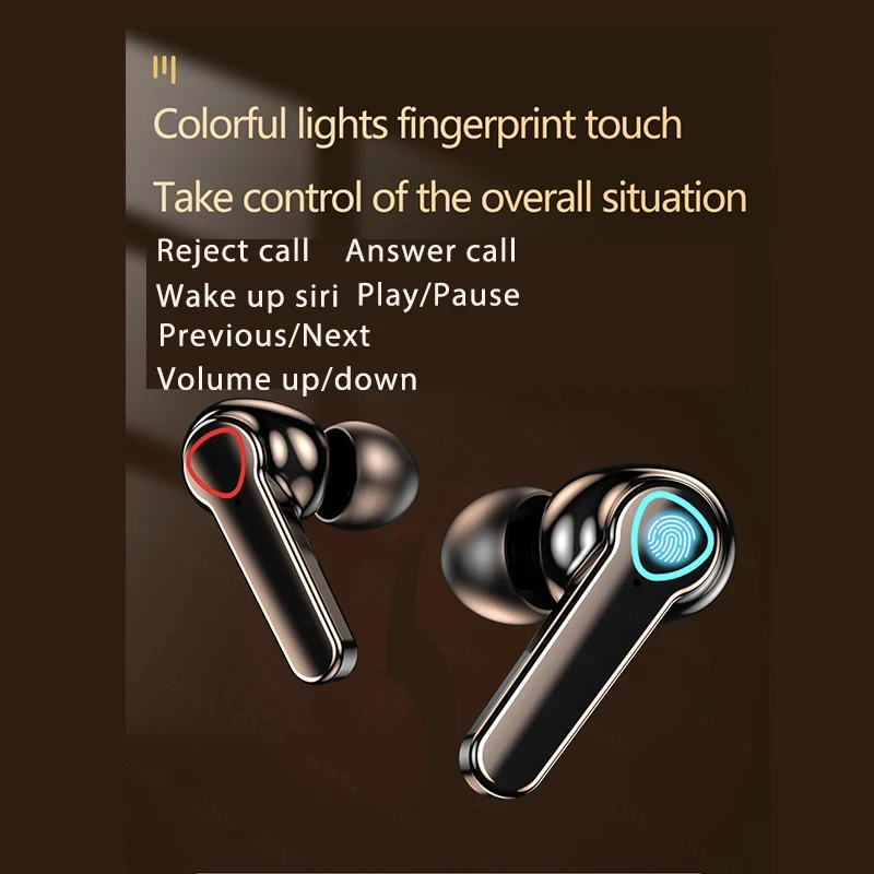 M19 Bluetooth Wireless Headset 5.3 Bluetooth Earphones IPX5 Waterproof Headsets with Mic HiFi Stereo Music Earbuds for All Phone