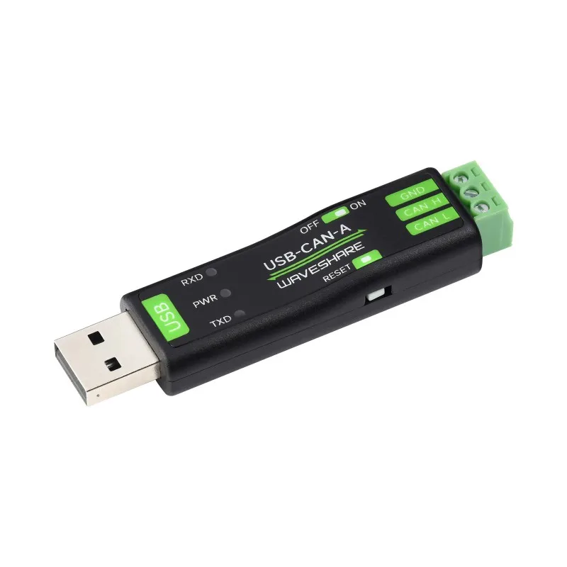 Waveshare-Adaptador USB A CAN de USB-CAN-A, modelo A, solución de Chip STM32, múltiples modos de trabajo, Compatible con múltiples sistemas