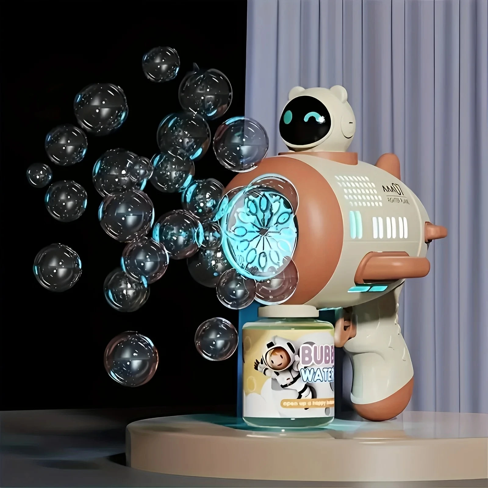 12 หลุม Spaceman Bubble Gun ไฟฟ้า Bubbles เครื่องปืนอัตโนมัติ Space สบู่ฟองฤดูร้อนกลางแจ้ง Weeding ของเล่นเด็ก