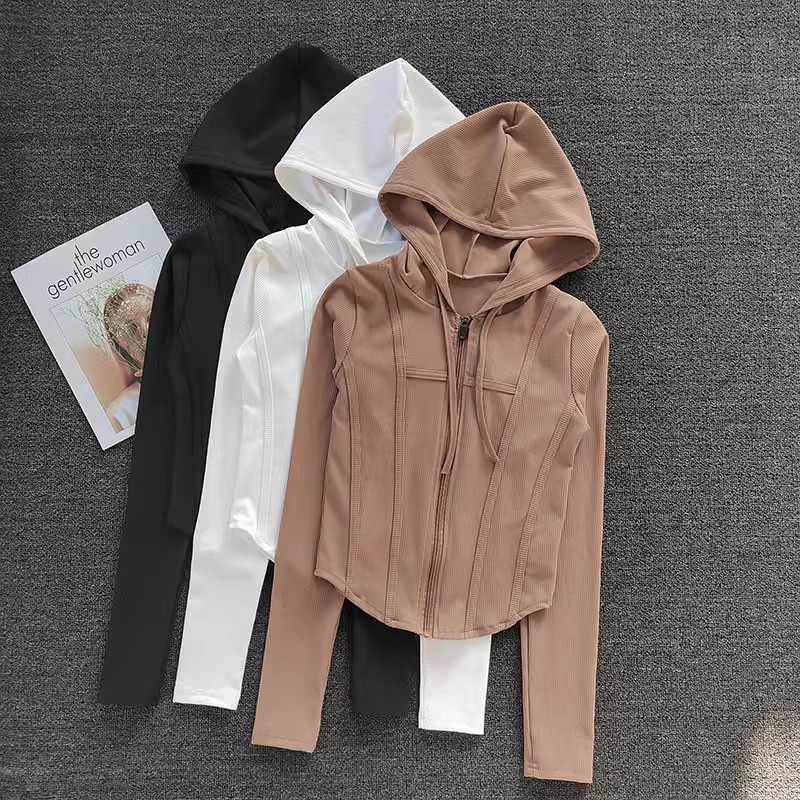 Frauen Fitness Mantel Mit Kapuze Strickjacke Enge Quick-dry Sport Jacke Running Training Shirt Yoga Kleidung Langarm Sport Jacke