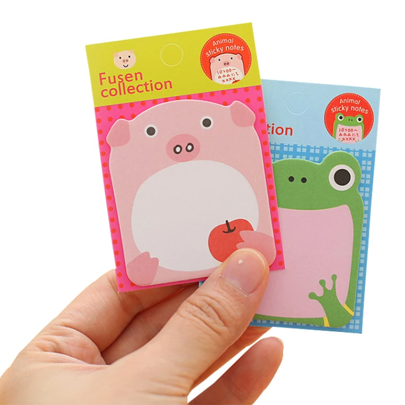 10 ชิ้น/ล็อตน่ารักการ์ตูนสัตว์ Tearable Note Book โพสต์ Sticky Notes Notepad Memo Pads ของขวัญเด็กโรงเรียนอุปกรณ์สํานักงาน