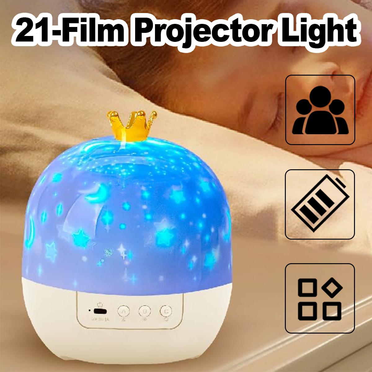 Crown Galaxy Projektor 21 in 1 Licht Lampe Nacht für Kinder USB angetrieben LED Dekoration Kleinkind Projektion Atmosphäre Glückwunsch zum Geburtstag