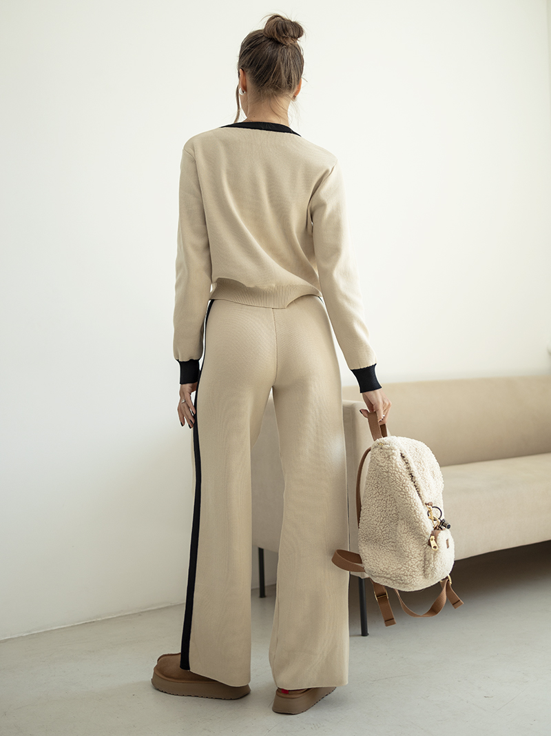 カジュアルニットツーピース女性セット花柄セーターマッチングセットニットトラックスーツ女性ツーピースセット 2 ピース冬セット女性のための