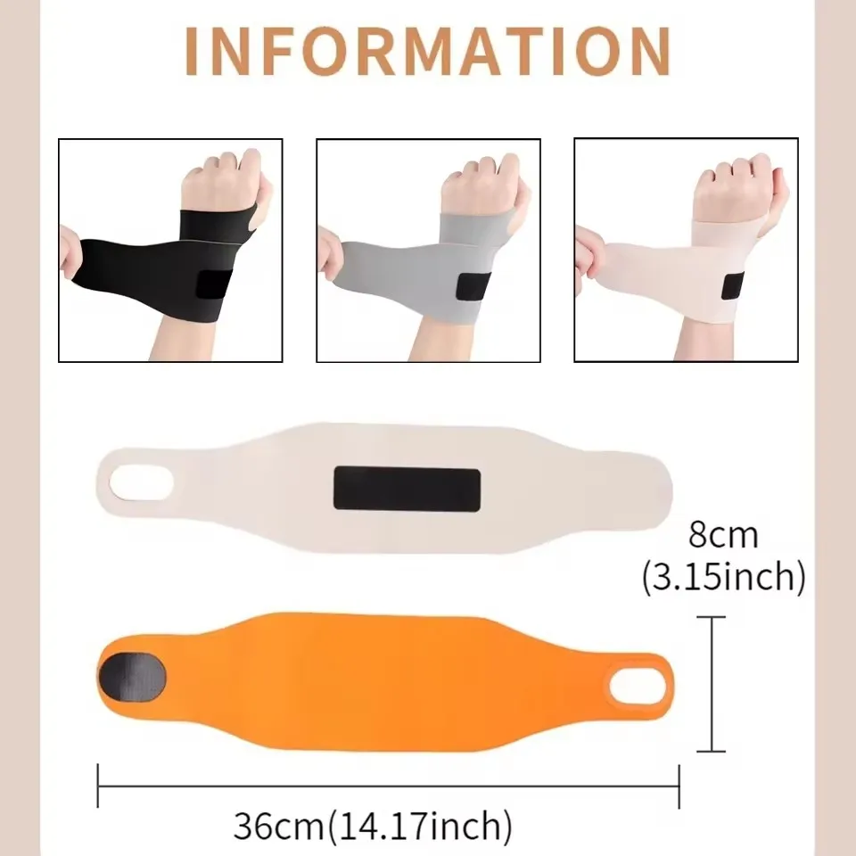 GOBYGO 1 Uds muñequera de compresión ajustable soporte de muñeca elástico ultrafino transpirabilidad esguinces dolor en el túnel carpiano Unisex