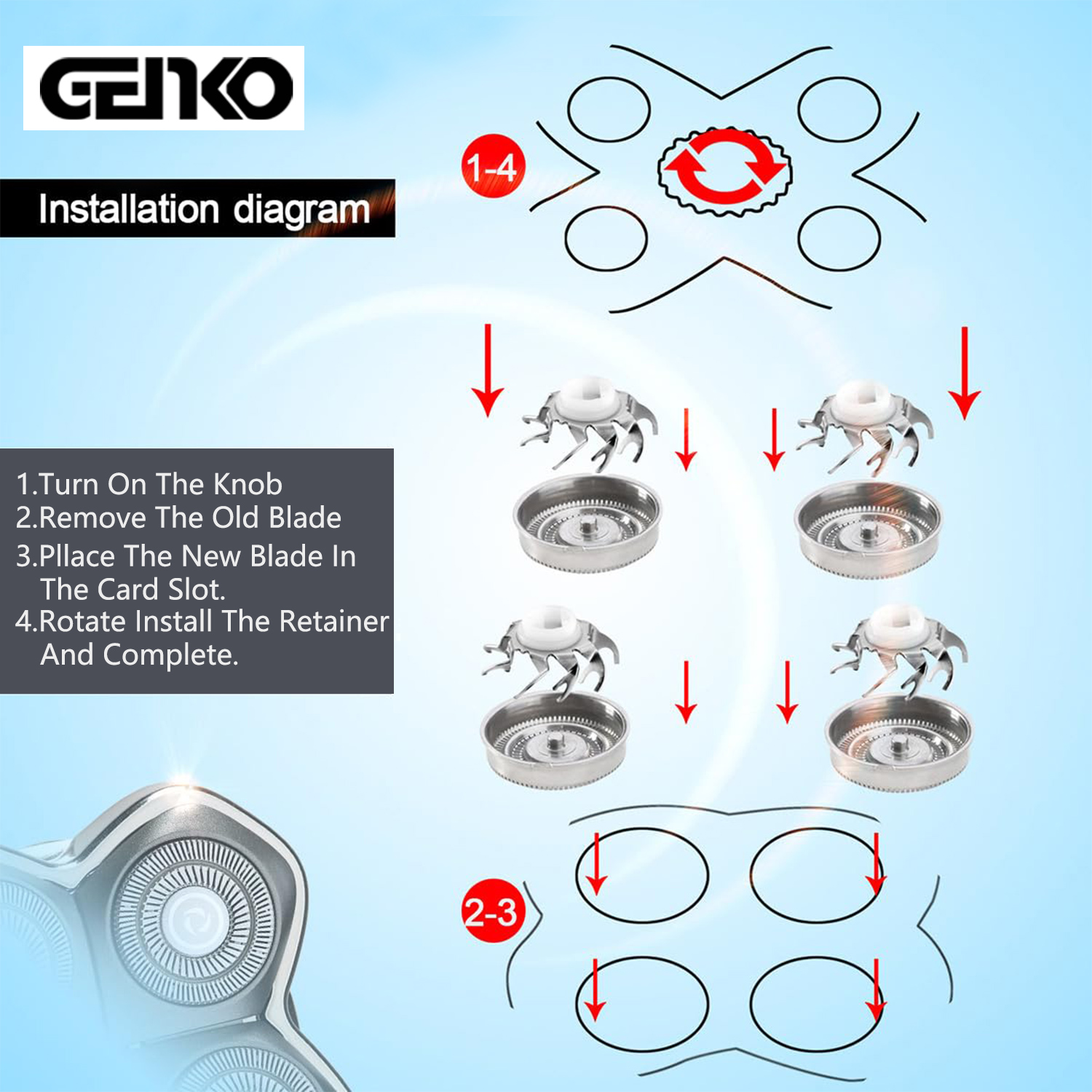 Shaver Replacement Heads Blades for Skull Shaver Pitbull Gold PRO Brush Pitbull Shaver Replacement Blade Skull Shaver Blades