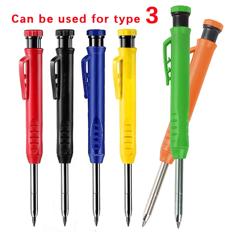 2.8mm Colored Replaceable Refill Rods for Woodworking Pencil Deep Hole Leads Marking Tools Special Sharpener 12CM Length Core