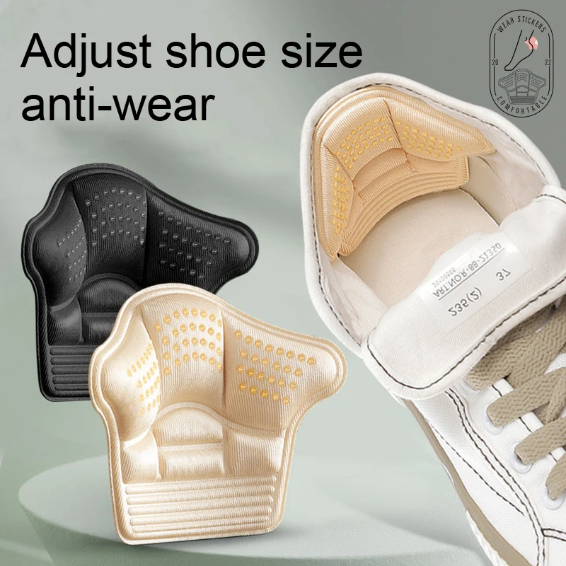 Pegatinas de talón Protectores de talón Zapatillas de deporte Plantillas de tamaño reducido Antidesgaste Pies Almohadillas para zapatos Tamaño ajustable Insertos de cojines de tacón alto