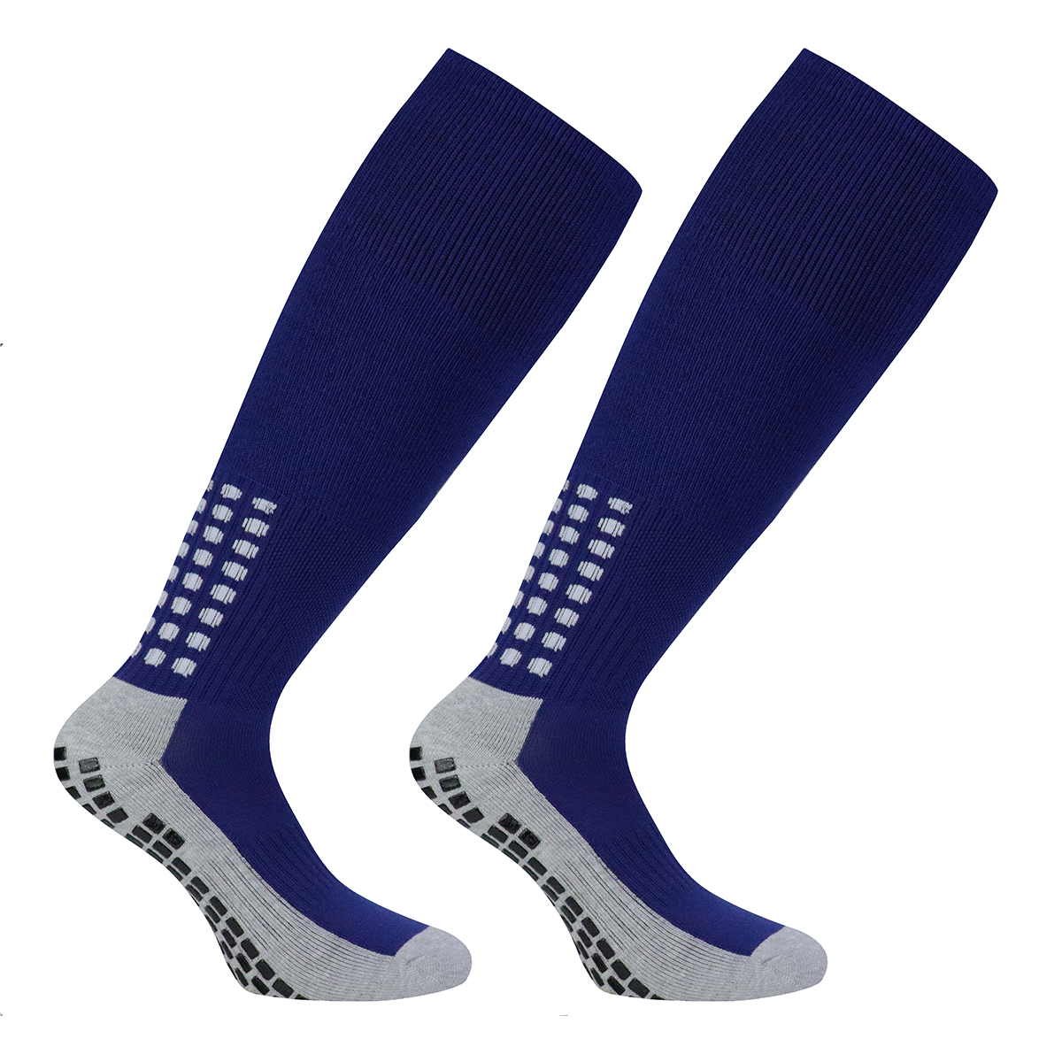 ANTI SLIP Fußballsocken, mittlere Wade, rutschfeste Fußballsocken mit Silikonunterseite, mittelhohe Radsport-Sportsocken für Herren