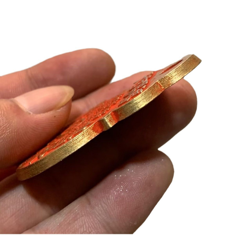 Brass Cinnabar Mountain Ghost Copper Coin Money Copper Coin Hanging Money Pendant Car Copper Plate Pendant