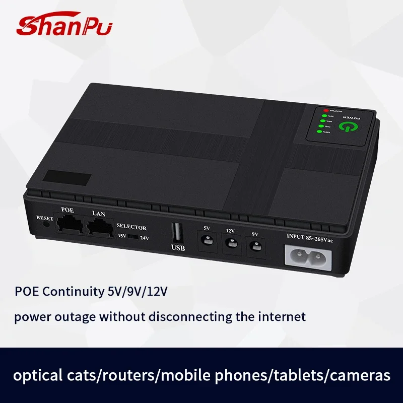 แหล่งจ่ายไฟอย่างต่อเนื่องไม่มี Break สลับอัตโนมัติแบตเตอรี่ 8800 mAh 10400 mAh 18W MINI UPS สําหรับ Router และ WiFi