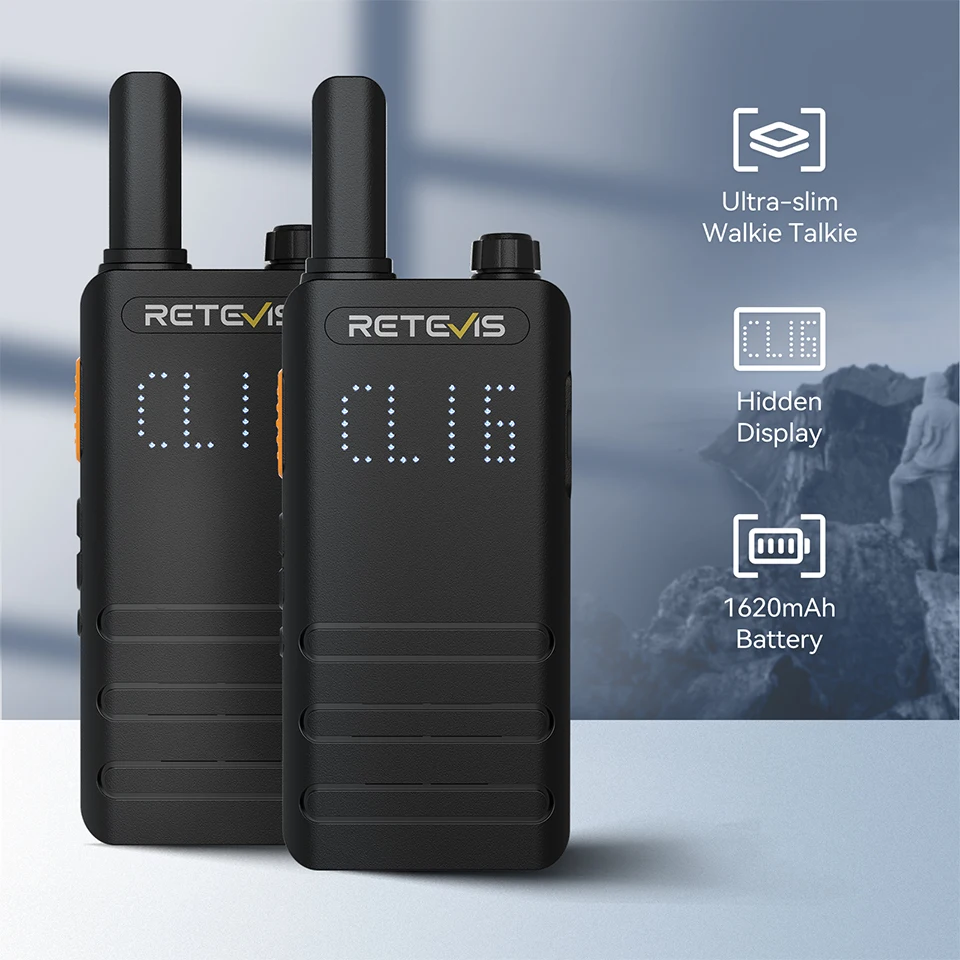 Mini-Walkie-Talkie mit Bildschirm Retevis B63H Walkie-Talkie, tragbar, PMR446, professionelles Funkgerät, wiederaufladbar