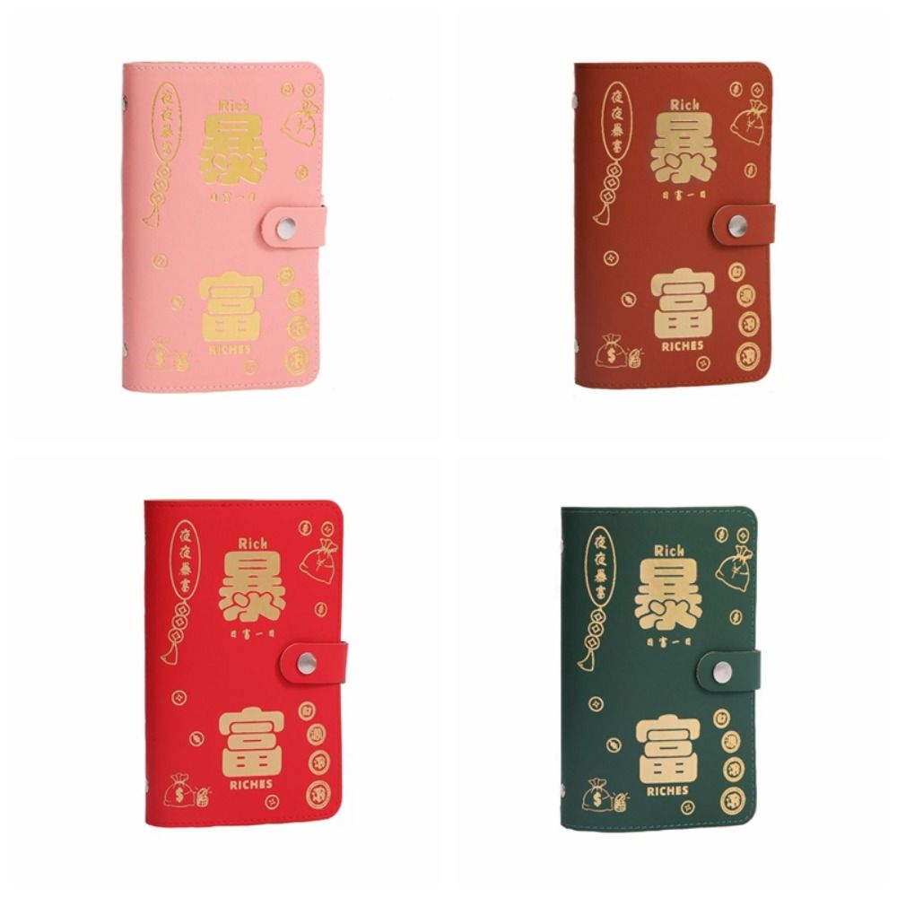 PU-leer Geldbesparende binder Draagbare hervulbare budgetbinder Geldenveloppen Opslag Portemonnee Planner Organizer