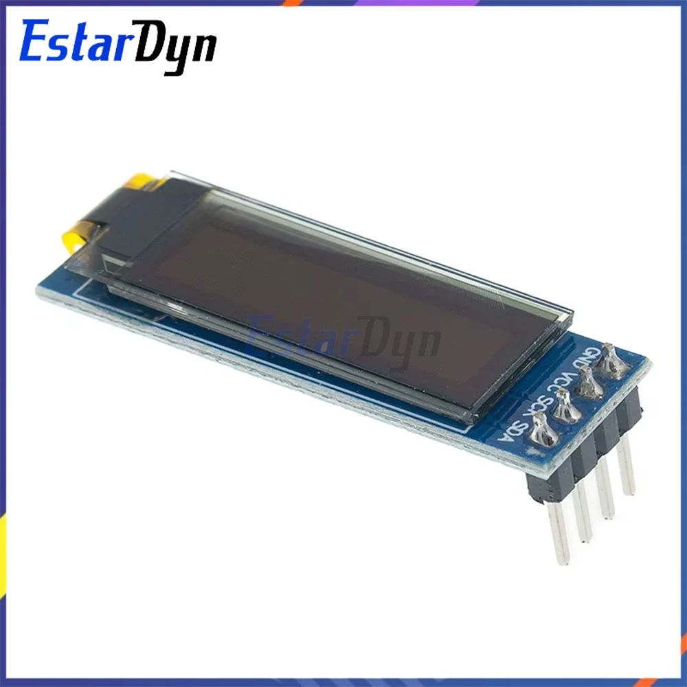 Moduł wyświetlacza OLED 0,91 cala I2C 128x32 dla Arduino Raspberry Pi ESP32, biały niebieski żółty