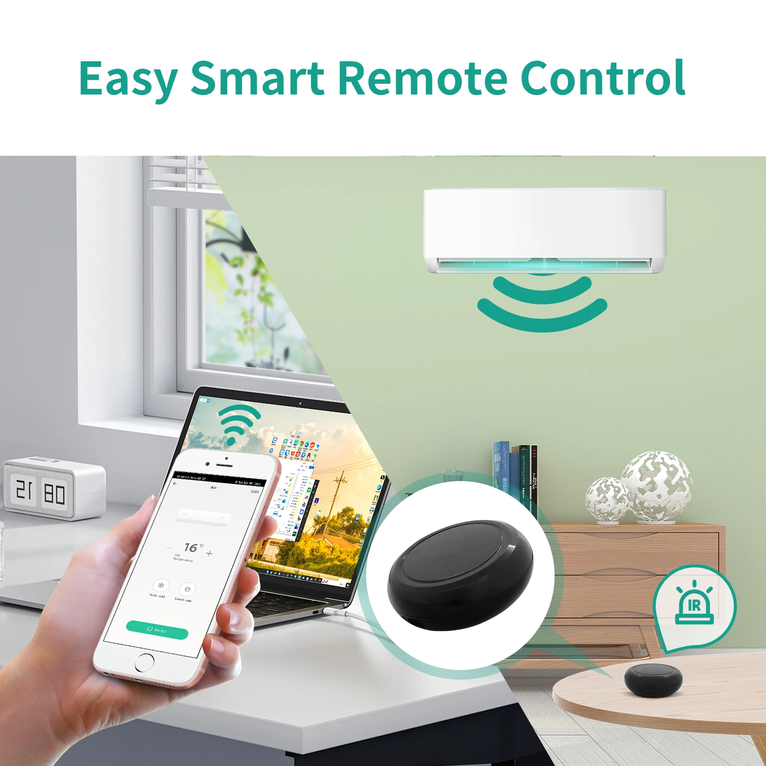 Tuya wifi inteligente ir controle remoto vida inteligente app para tv dvd controle de automação residencial mini família remoto para alexa google casa