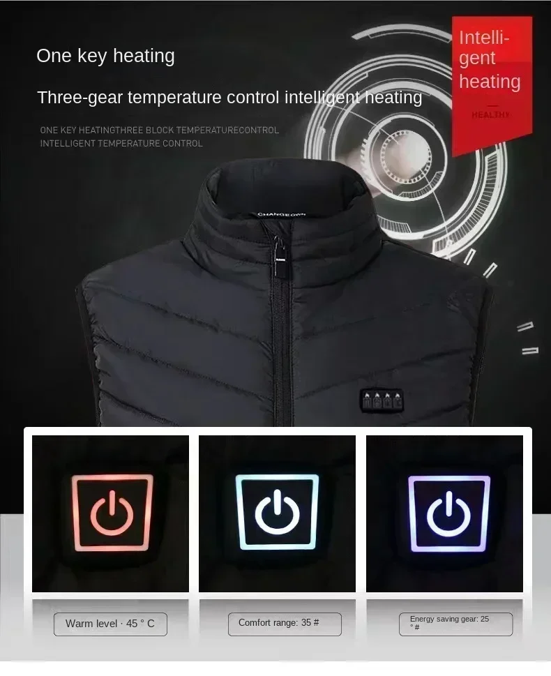 21/17 Bereiche Beheizte Weste Männer Frauen Elektrische Heizung Jacke USB Infrarot Heizung Kleidung NEUE Bodywarmer Beheizte Daunenjacke Winter