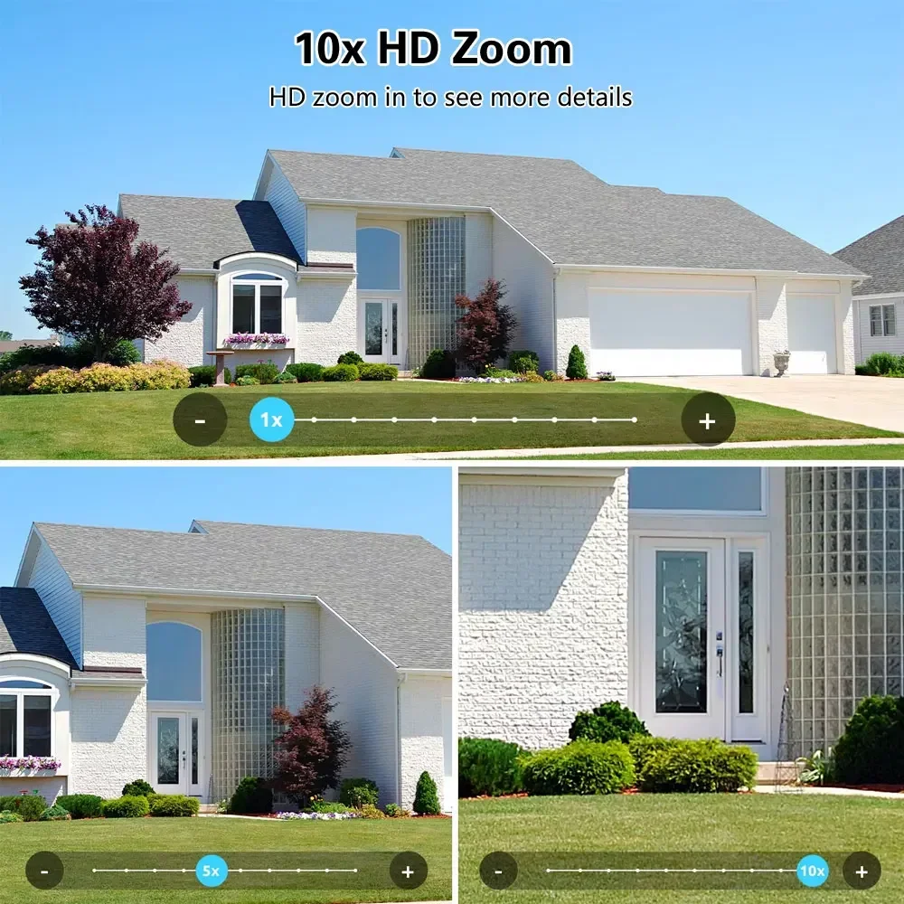 7 Lens 4 Screens PTZ IP Camera 35MP Outdoor 4K Wireless WiFi Security Camera 10X Zoom Auto Tracking CCTV Video Camera Waterproof