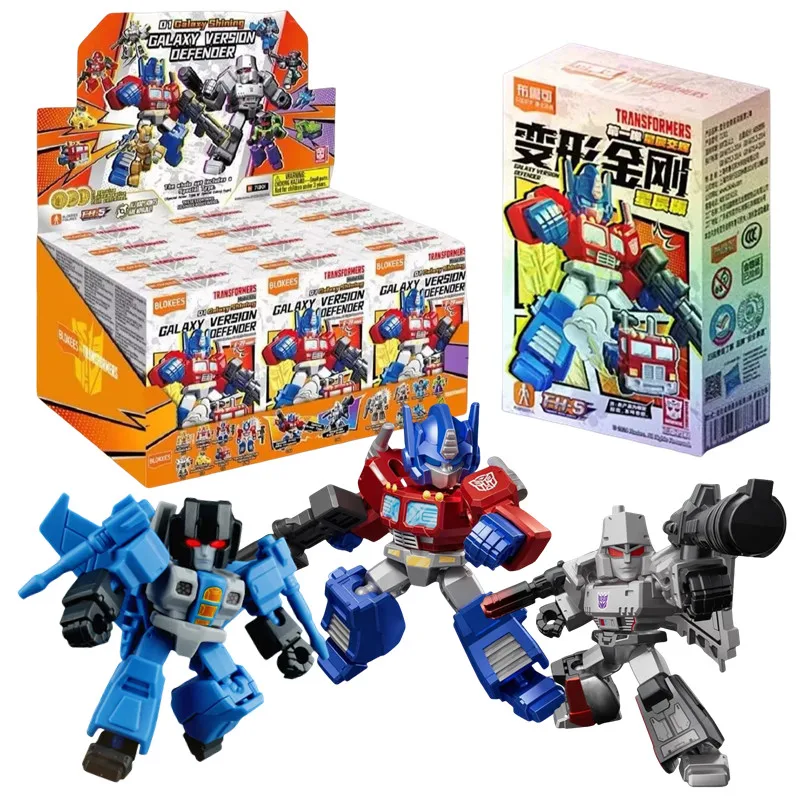 1/12 Stuks Mini Transformator 5.5 Cm Optimus Prime Bumblebee Megatron Thundercracker Robot Action Figure Bouwsteen Splicing Speelgoed