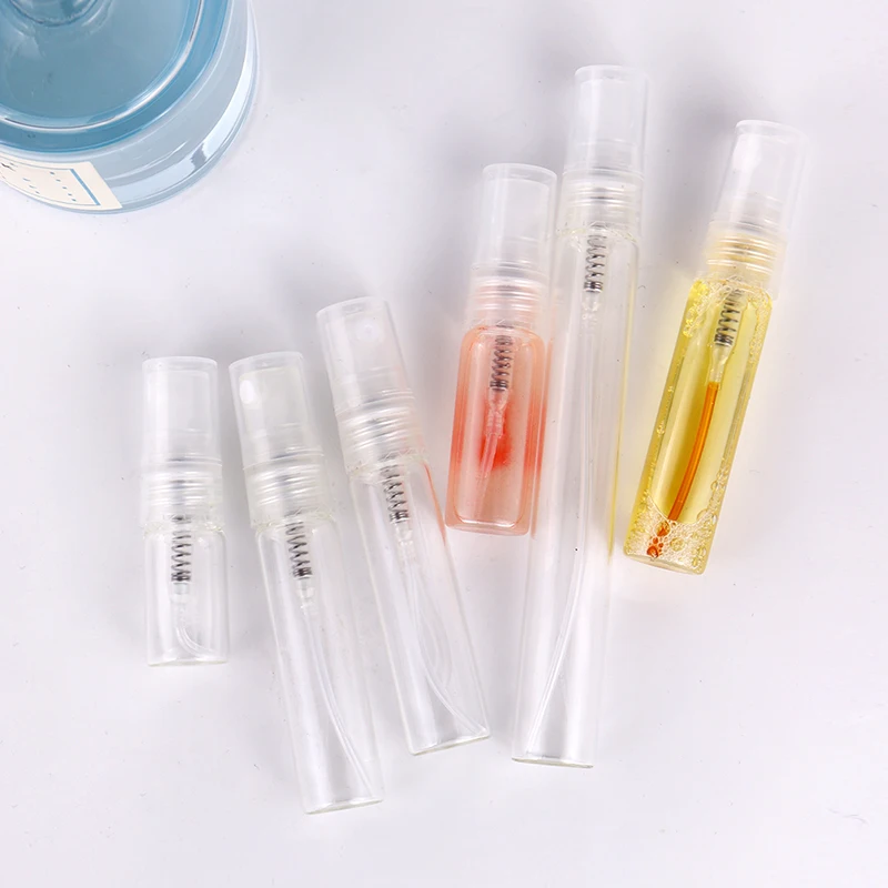 La migliore vendita da 8 confezioni da 2/3/5/10 ml Mini bottiglia di profumo in vetro trasparente bottiglia di profumo riutilizzabile spruzzatore da viaggio portatile