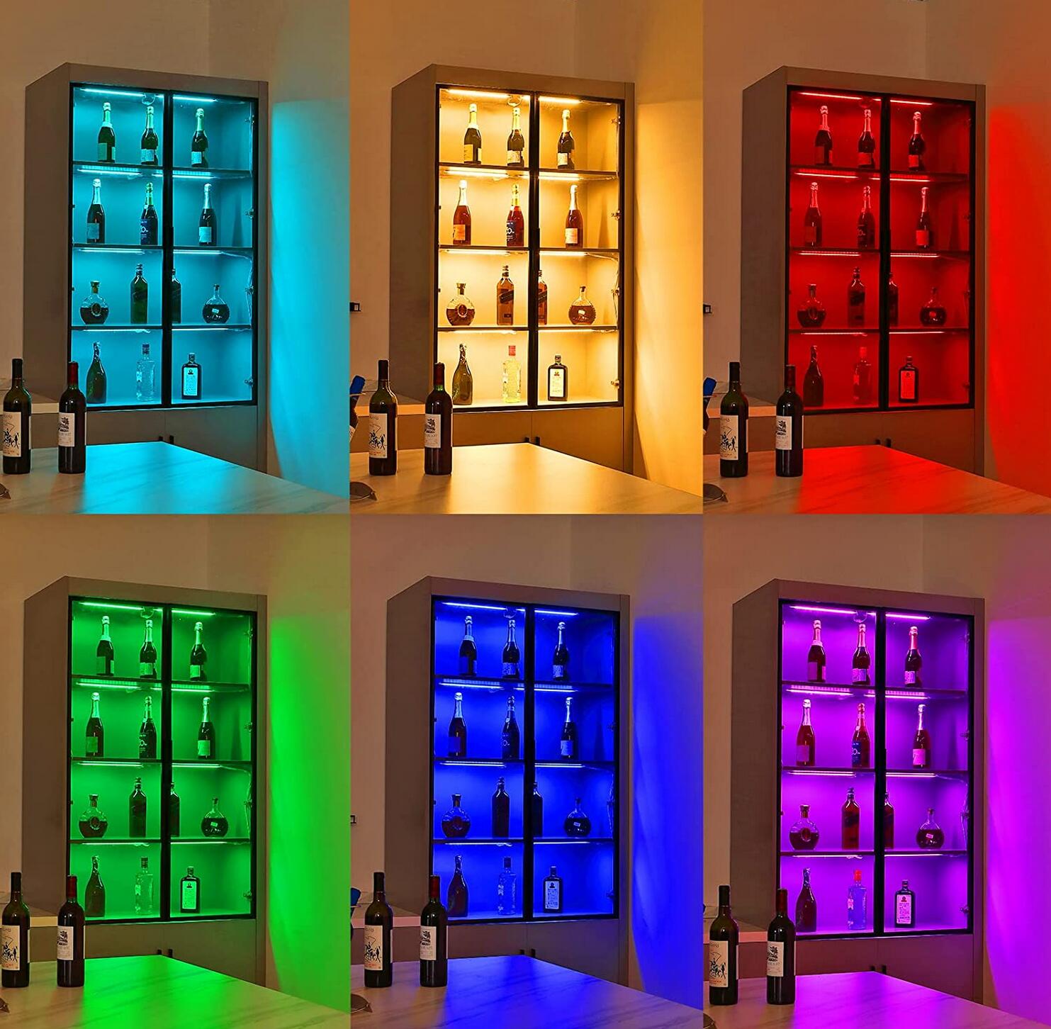 DC12V Tuya WIFI RGB LED sous-meuble lumière variable rondelle lumières noël cuisine comptoir meubles décor pour Alexa Google Home