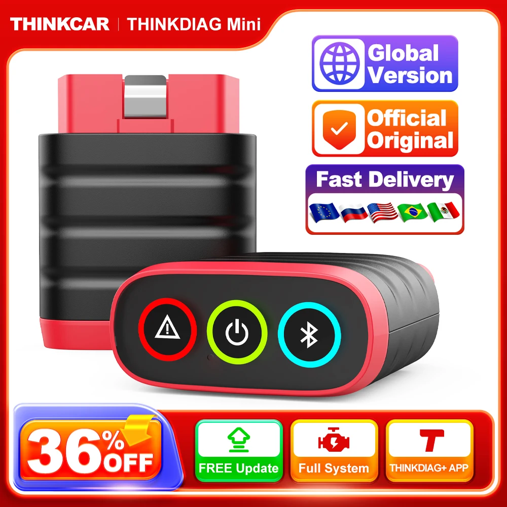 THINKCAR THINKDIAG MINI Obd2 Scanner Voor Auto Full Obd 2 Functie Systeem Diagnostic Tool Auto Diagnose Code Reader PK ELM327