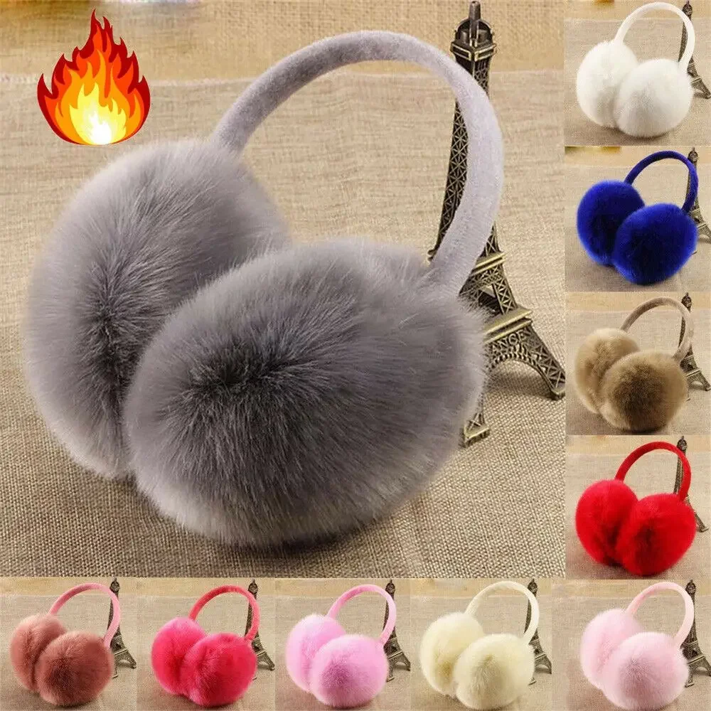 ฤดูหนาวหู Muffs Earflaps อบอุ่นผู้หญิง Fluffy COZY Earmuffs Plush Soft หูอุ่น