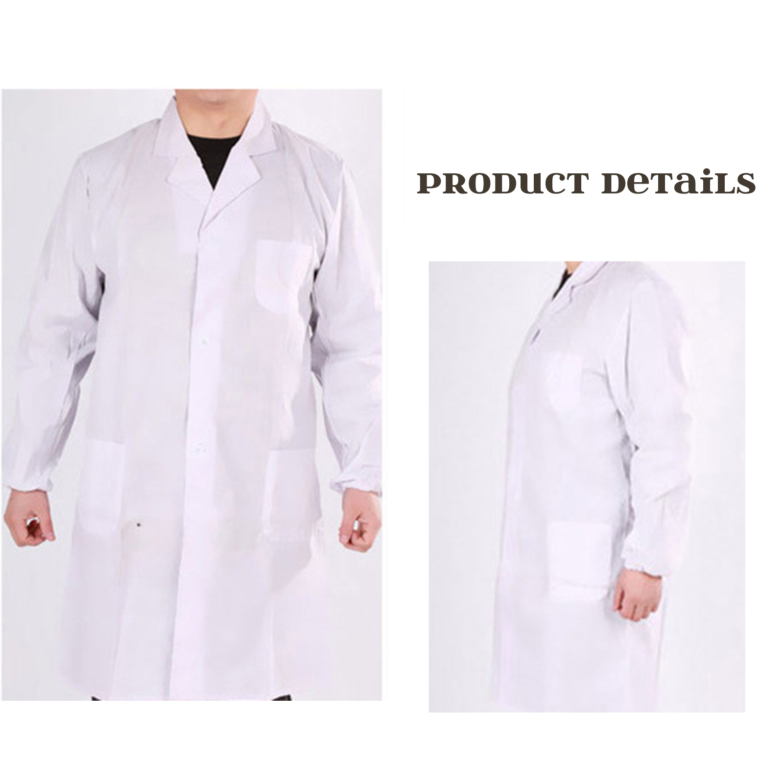 Neu Weiß Labor Mantel Arzt Krankenhaus Wissenschaftler Schule Phantasie Kleid Kostüm für Studenten Erwachsene