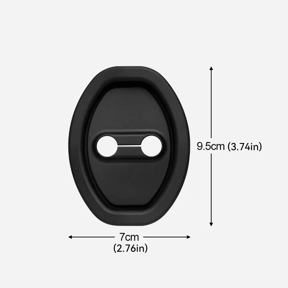 Uniwersalna osłona ochronna zamka drzwi samochodu - silikonowa poduszka amortyzująca - klamra tulei zamka samochodowego - trwała i odporna na zużycie