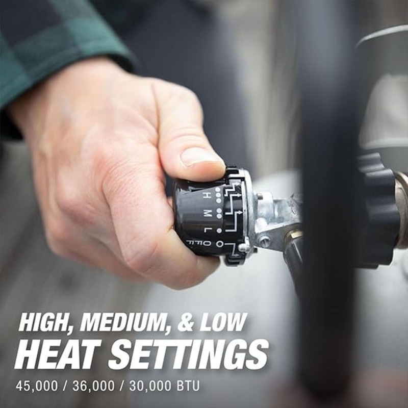 Original 540-Degree 45,000 BTU Tank Top Radiant Propane Heater,chrome,Silver