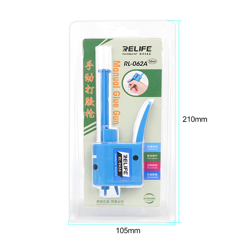 Relife RL-062A RL-062B RL-062C manual cola agulha impulsionador push rod soldagem óleo impulsionador pasta fluxo ferramenta de propulsão dispensador de cola