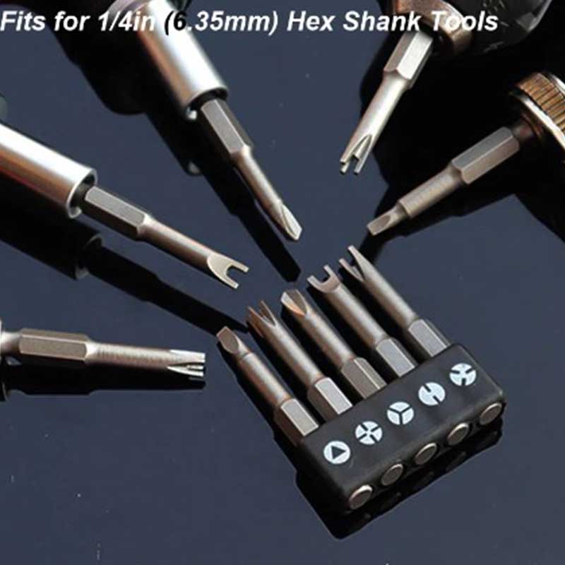 Präzisions-Y-U-förmiger Dreieck-Schraubendreher, magnetischer Bit, 1/4 Zoll Innenkreuz, drei Punkte, Schraubendreher, Sicherheitsspitze für Bohrmaschine