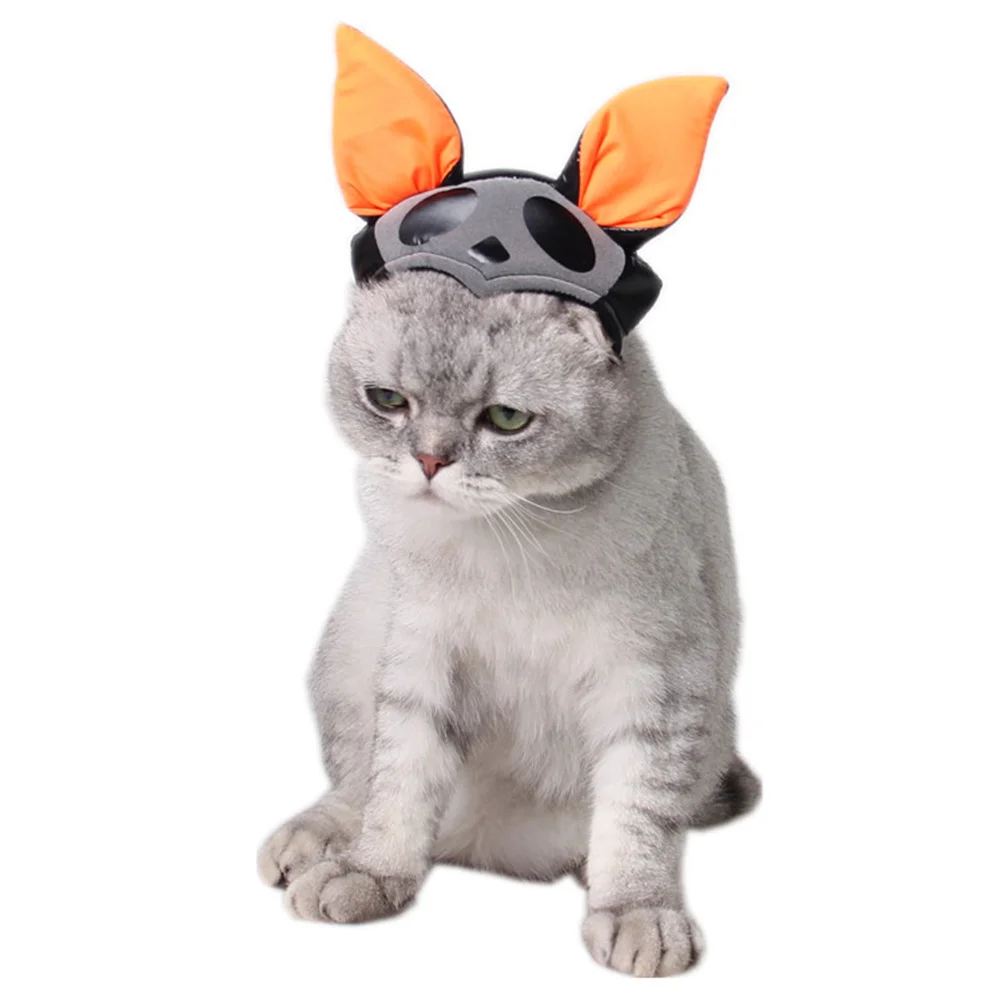 Topi Kelelawar Hewan Peliharaan Warna-warni yang Dapat Disesuaikan dengan Telinga Besar untuk Kostum Pesta Halloween Natal Ulang Tahun Desain Lembut dan Nyaman