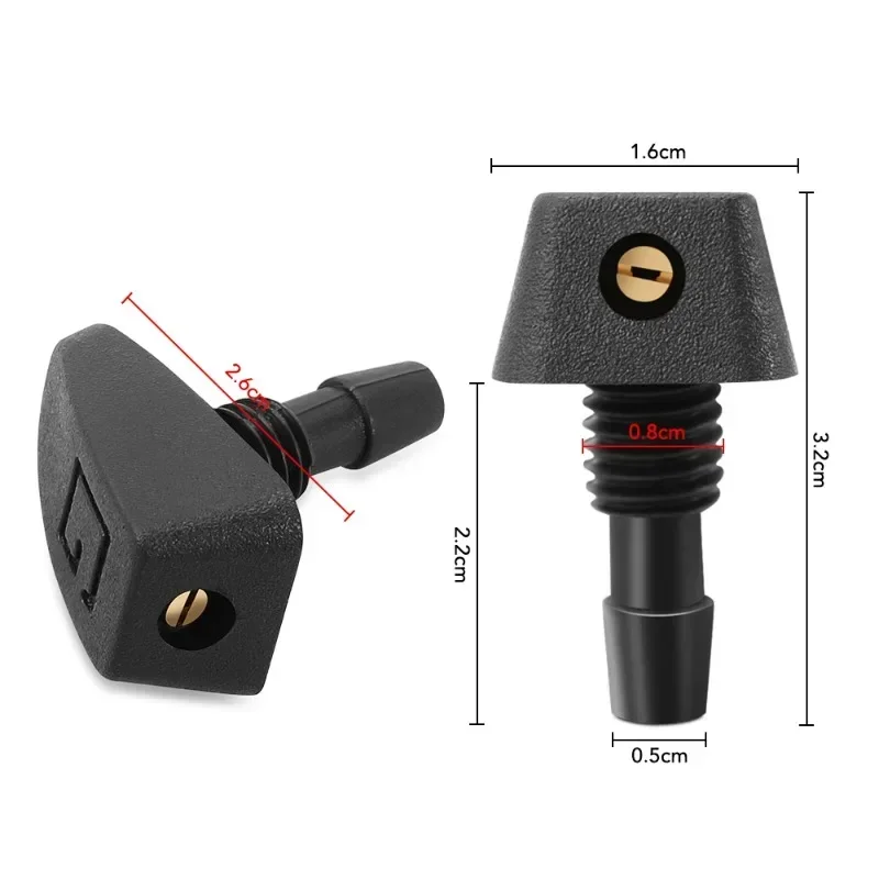 Boquilla limpiaparabrisas de coche, 2 uds., compatible con Audi A1 A3 A4 B6 B8 B9 A3 A5 A6 A7 A8 C5 Q7 Q3 Q5 Q5L SQ5 R8 TT S5 S6 S7 S8