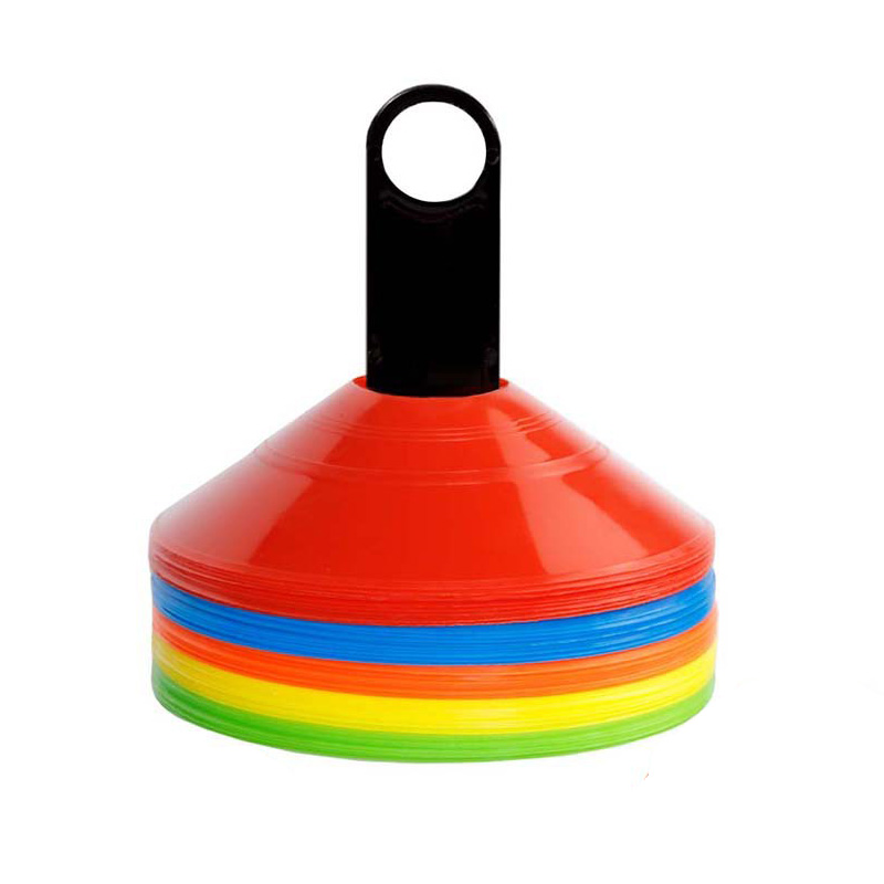 10/50 個サッカーディスクコーンセットサッカートレーニングプロ敏捷性ディスク皿スポーツスペースコーンサッカートレーニング機器ボールゲーム