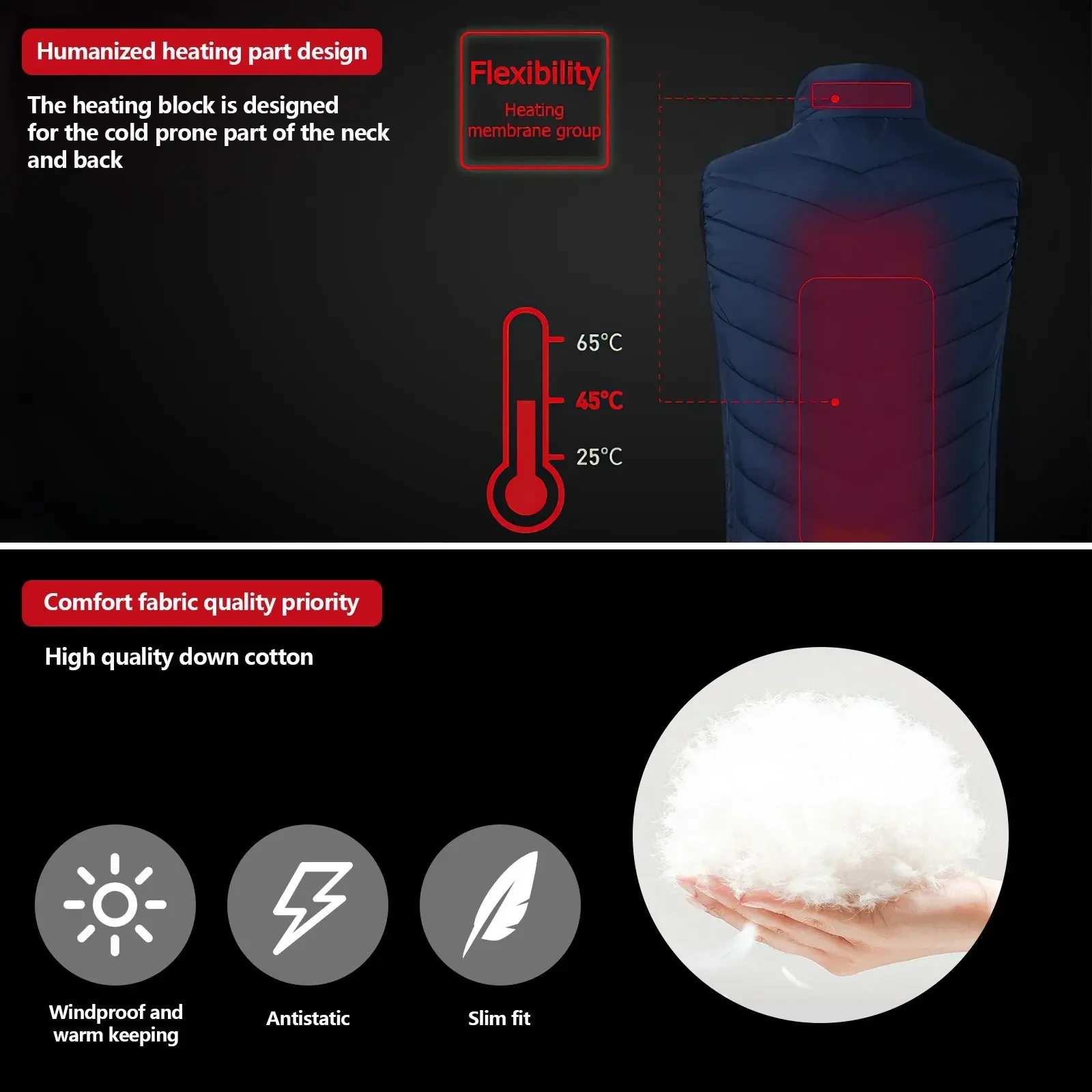 Chaleco calefactable con zonas, chaquetas eléctricas lavables con calefacción, ropa deportiva para hombres y mujeres, abrigo calefactable, abrigo térmico de grafeno, chaqueta calefactora USB