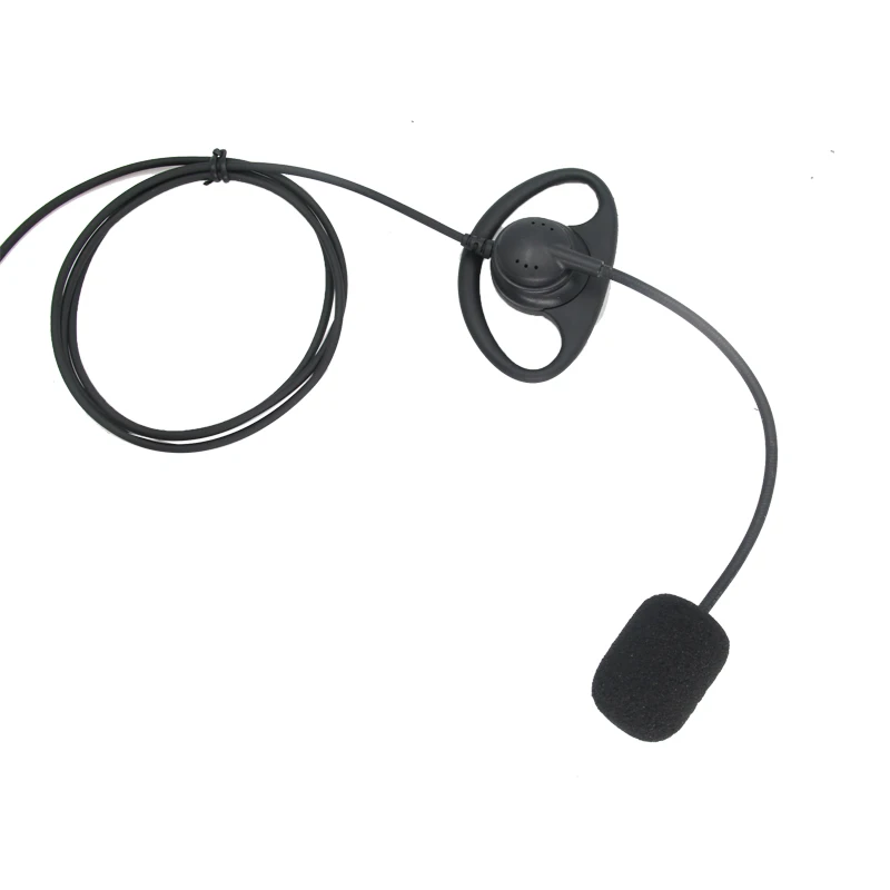 Micrófono tipo auricular tipo D de 7,1 mm para walkie talkie de radio bidireccional