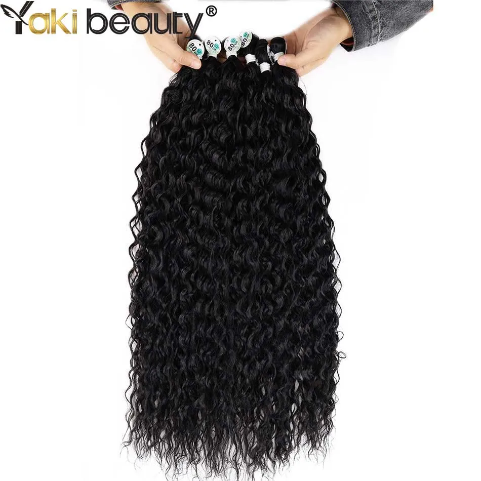 Synthetische Kinky Krullend Haar Bundels Lang Jerry Krullend Haar Weave Anjo Plus Hair Extensions Biologische Ijs Zijde Hoge Kwaliteit Weven