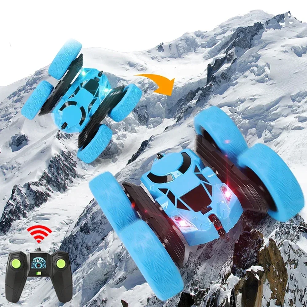 Carro dublê Rc para crianças, carros de controle remoto dupla face 2.4G de alta velocidade 360 °   Rotação Drift Auto Toys Presentes para menino e menina