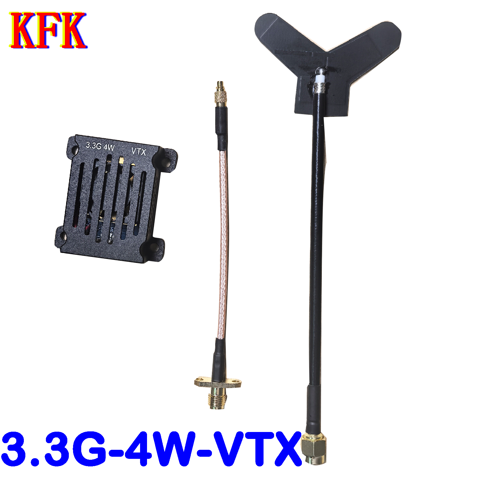 KFK 2025 novo transmissor FPV 3.3G 4W VTX e transmissão de vídeo 3.3ghz 16CH