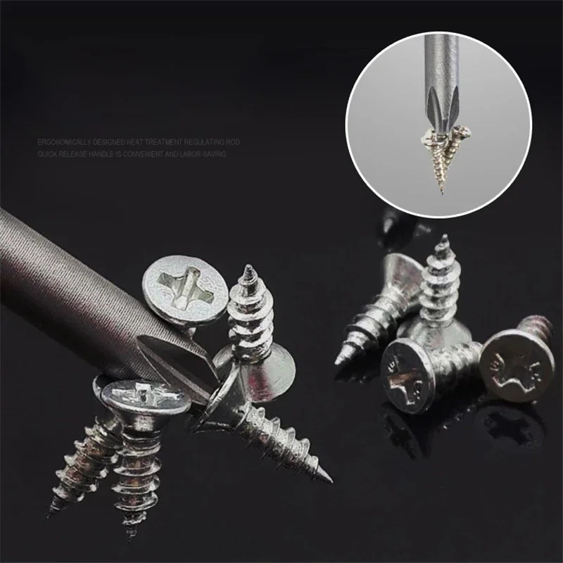Screwdriver Set Strong Magnetic Batch Head Steel Slotted Phillips Screw Driver Bits Car Repair Utility Electric Tool Accessories