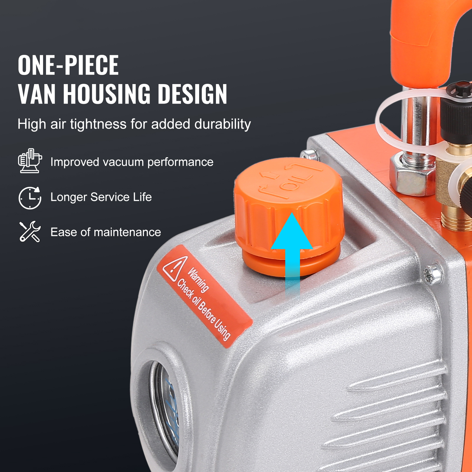 SucceBuy 3.5CFM 4CFM Eentraps Draaischuif HVAC Air AC Vacuümpomp & A/C Koelmiddel Kit Manometerset Airconditioning