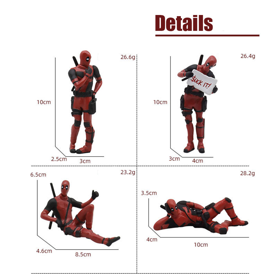 Deadpool & Wolverine Figur Deadpool 3-Figur Coole süße Filmfigur Spielzeugpuppe Modell Plüschdekoration für Kindergeburtstagsgeschenke